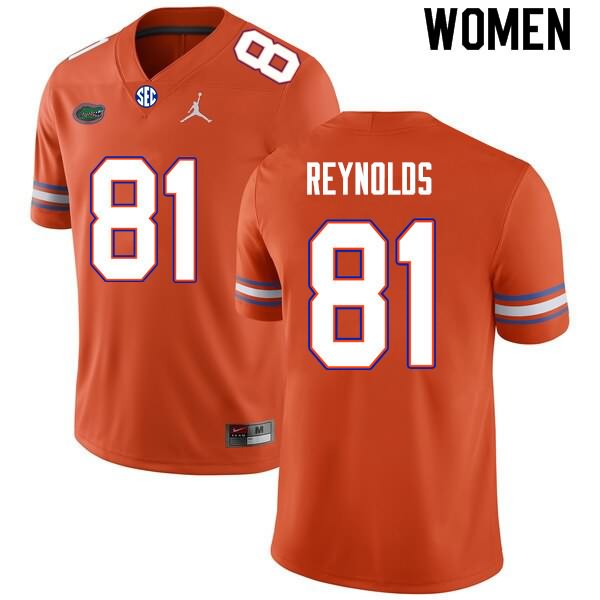 NCAA Florida Gators Daejon Reynolds Women's #81 Nike Orange Stitched Authentic College Football Jersey BGW7264QI